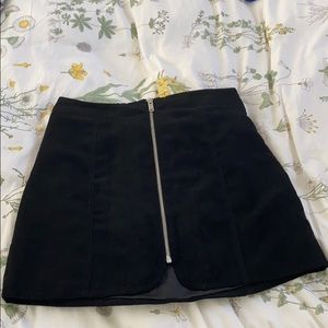 H&M Black Suede Skirt